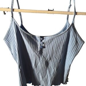 American Eagle Outfitters Sky Blue Ribbed Camisole